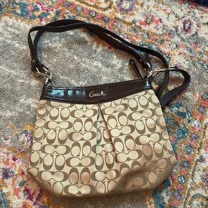 Coach Classic Vintage Cross-body Shoulder Bag Leather Canvas